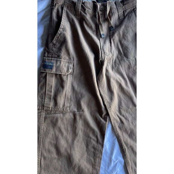 Vintage M Gordon Men Cargo Pants Men’s Sz 30R Brown Heavy Twill Utility Workwear - Picture 15 of 16